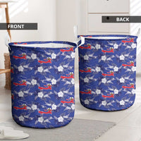 Afro-Haitians Laundry Basket Ayiti Map and Rose Kayenn Tropical Style - Wonder Print Shop