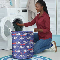Afro-Haitians Laundry Basket Ayiti Map and Rose Kayenn Tropical Style - Wonder Print Shop
