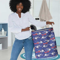 Afro-Haitians Laundry Basket Ayiti Map and Rose Kayenn Tropical Style - Wonder Print Shop