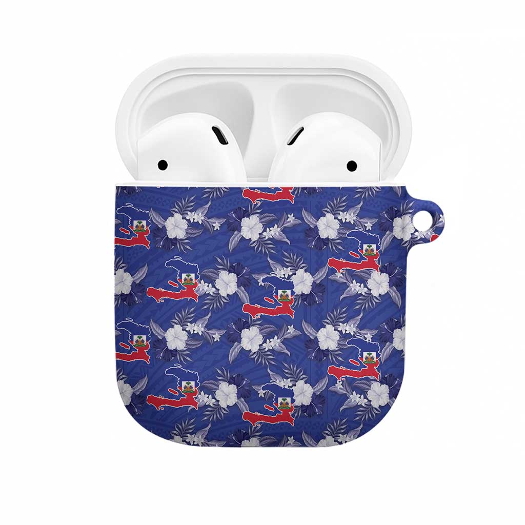 Afro-Haitians AirPods Case Ayiti Map and Rose Kayenn Tropical Style - Wonder Print Shop