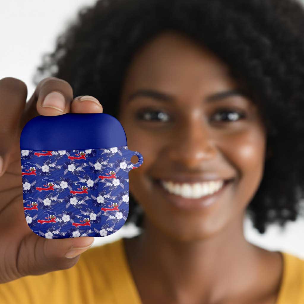 Afro-Haitians AirPods Case Ayiti Map and Rose Kayenn Tropical Style - Wonder Print Shop