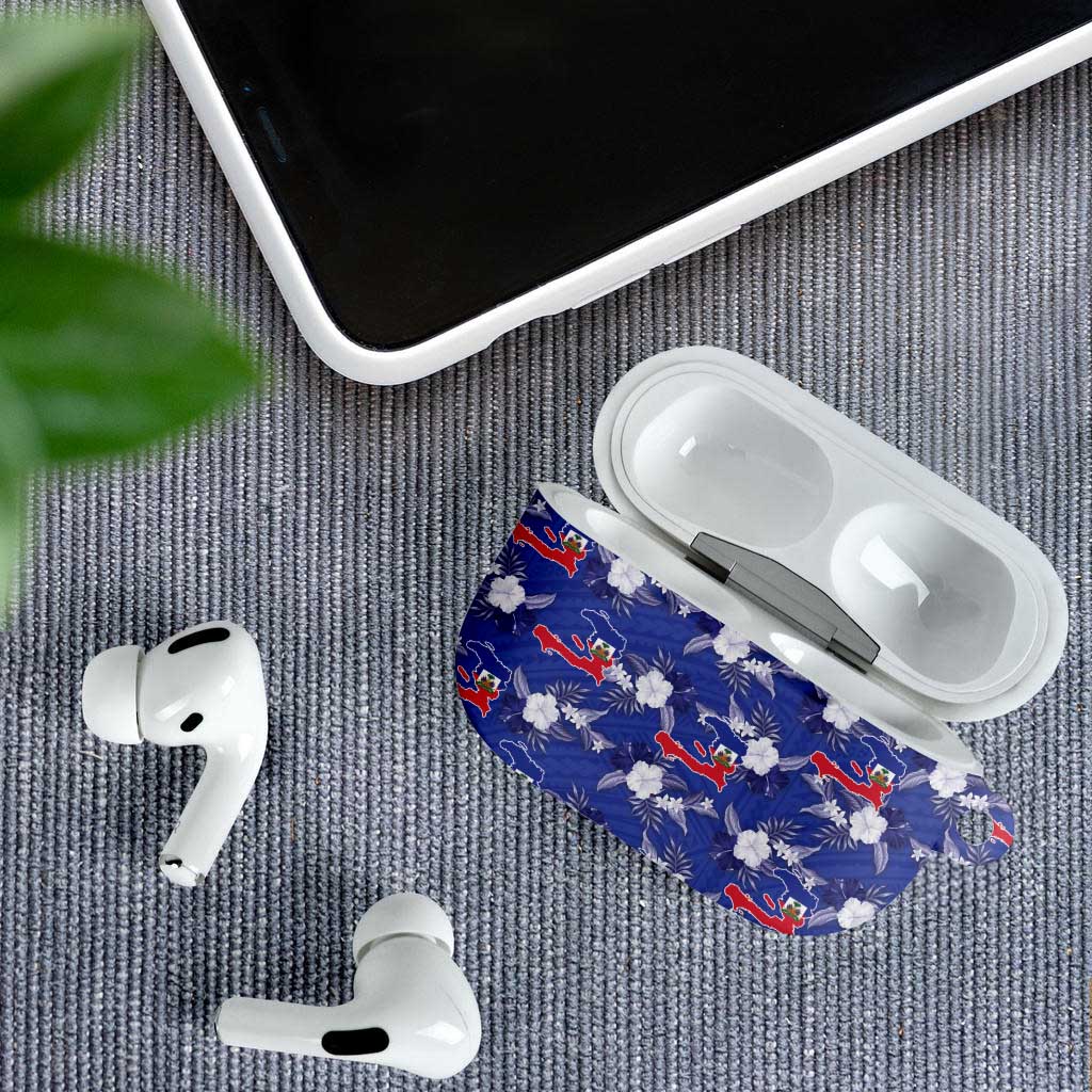 Afro-Haitians AirPods Case Ayiti Map and Rose Kayenn Tropical Style - Wonder Print Shop