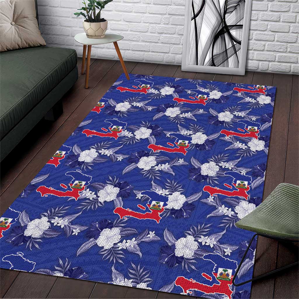Afro-Haitians Area Rug Ayiti Map and Rose Kayenn Tropical Style - Wonder Print Shop