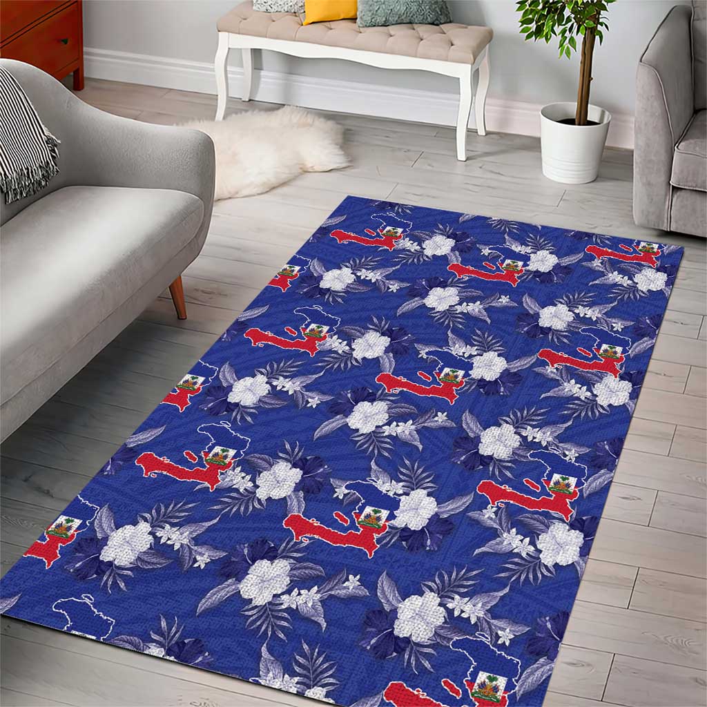Afro-Haitians Area Rug Ayiti Map and Rose Kayenn Tropical Style - Wonder Print Shop