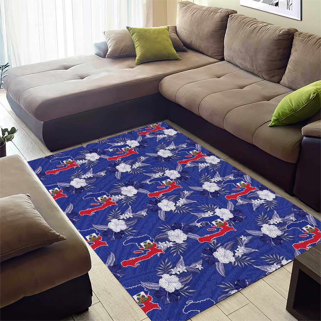 Afro-Haitians Area Rug Ayiti Map and Rose Kayenn Tropical Style - Wonder Print Shop