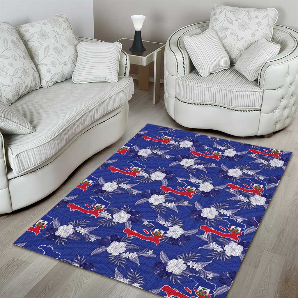 Afro-Haitians Area Rug Ayiti Map and Rose Kayenn Tropical Style - Wonder Print Shop