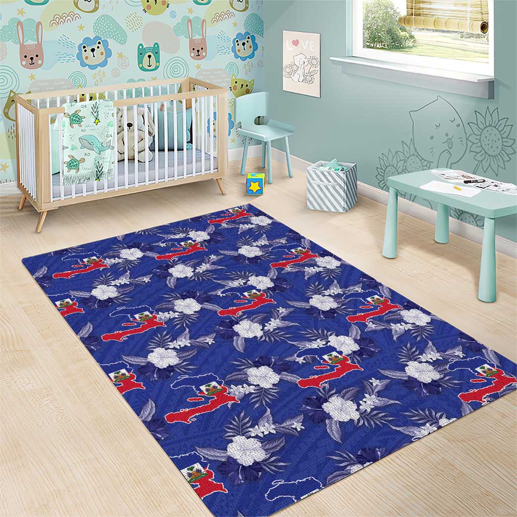 Afro-Haitians Area Rug Ayiti Map and Rose Kayenn Tropical Style - Wonder Print Shop