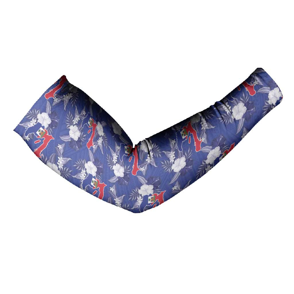 Afro-Haitians Arm Sleeves Ayiti Map and Rose Kayenn Tropical Style - Wonder Print Shop