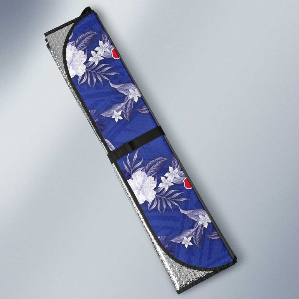 Afro-Haitians Auto Sun Shade Ayiti Map and Rose Kayenn Tropical Style - Wonder Print Shop