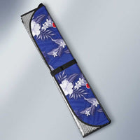 Afro-Haitians Auto Sun Shade Ayiti Map and Rose Kayenn Tropical Style - Wonder Print Shop