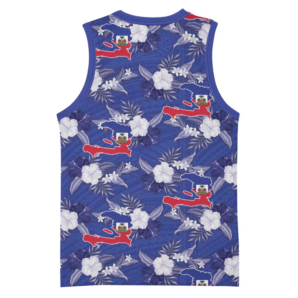 Afro-Haitians Basketball Jersey Ayiti Map and Rose Kayenn Tropical Style - Wonder Print Shop