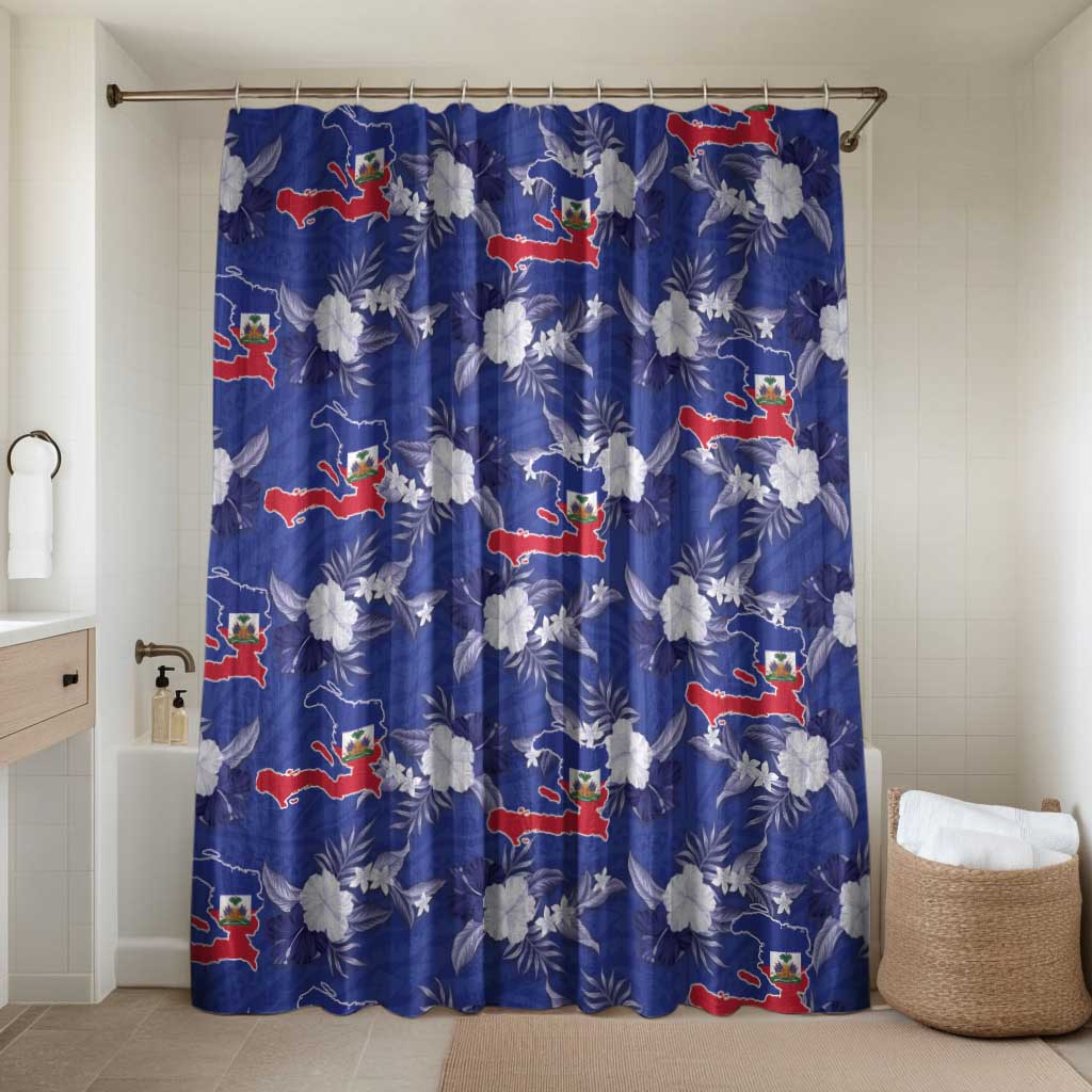 Afro-Haitians Bathroom Set Ayiti Map and Rose Kayenn Tropical Style - Wonder Print Shop