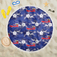 Afro-Haitians Beach Blanket Ayiti Map and Rose Kayenn Tropical Style - Wonder Print Shop