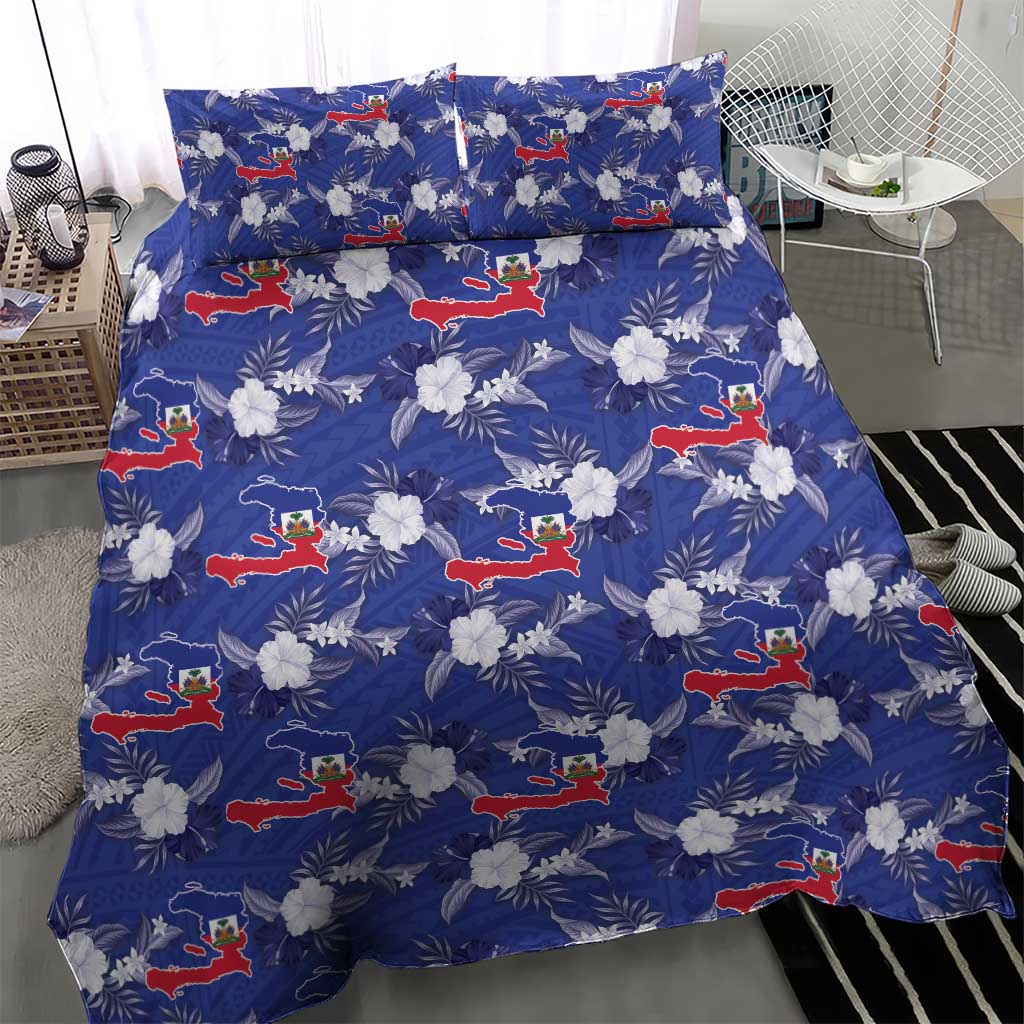 Afro-Haitians Bedding Set Ayiti Map and Rose Kayenn Tropical Style - Wonder Print Shop