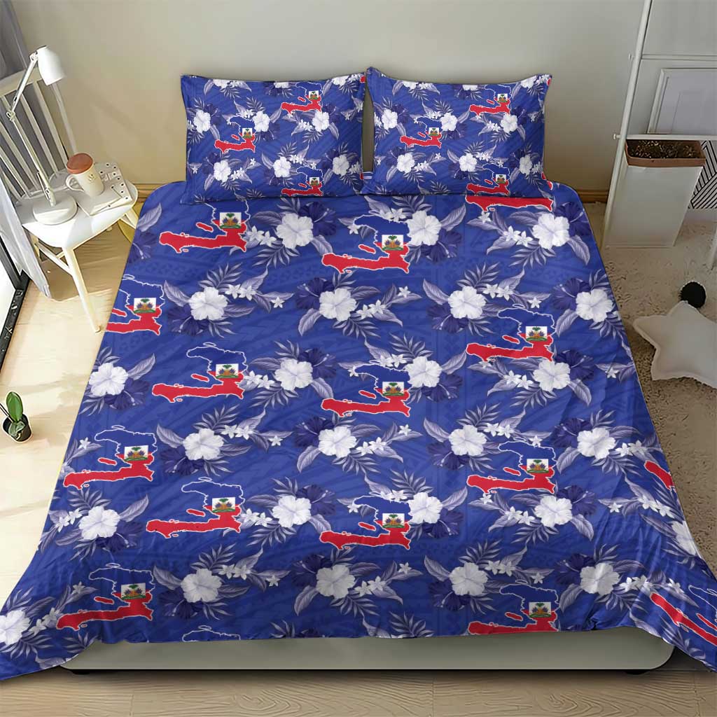 Afro-Haitians Bedding Set Ayiti Map and Rose Kayenn Tropical Style - Wonder Print Shop