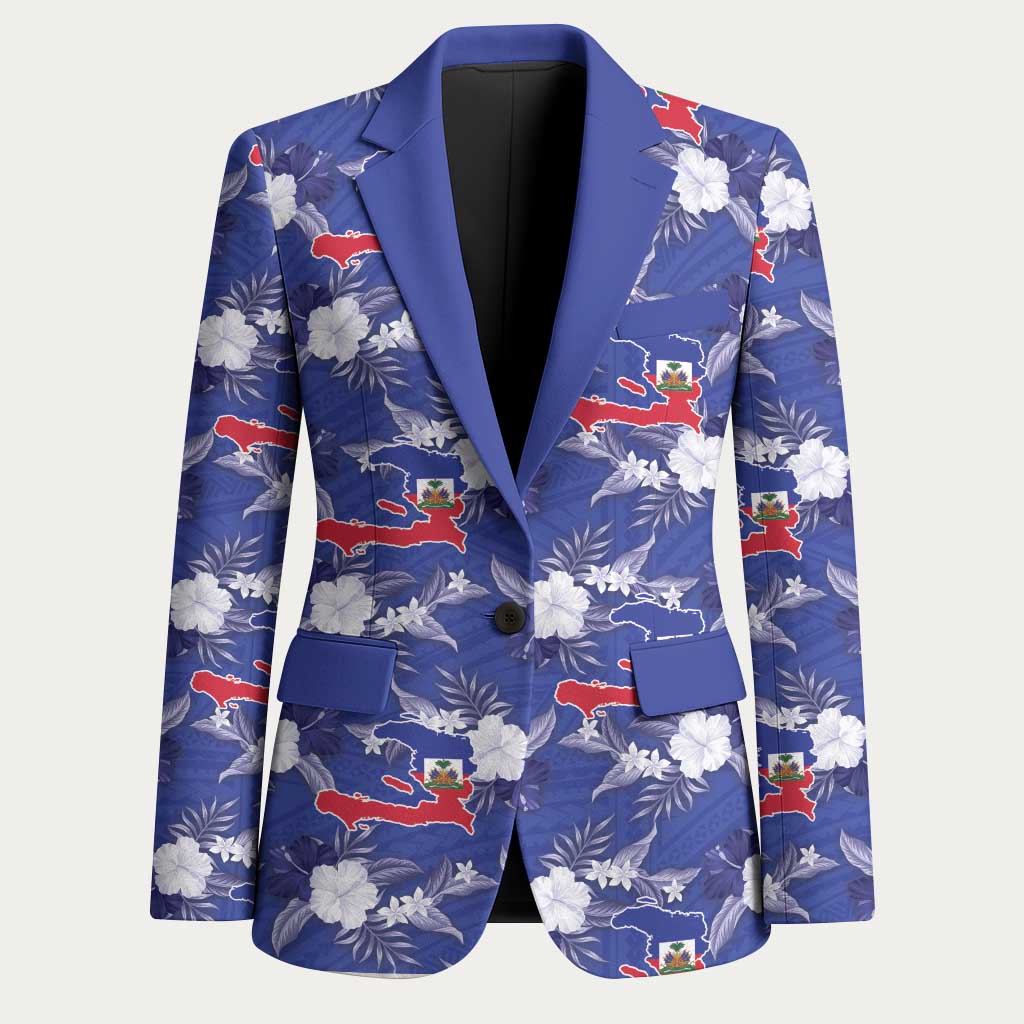 Afro-Haitians Blazer Ayiti Map and Rose Kayenn Tropical Style - Wonder Print Shop