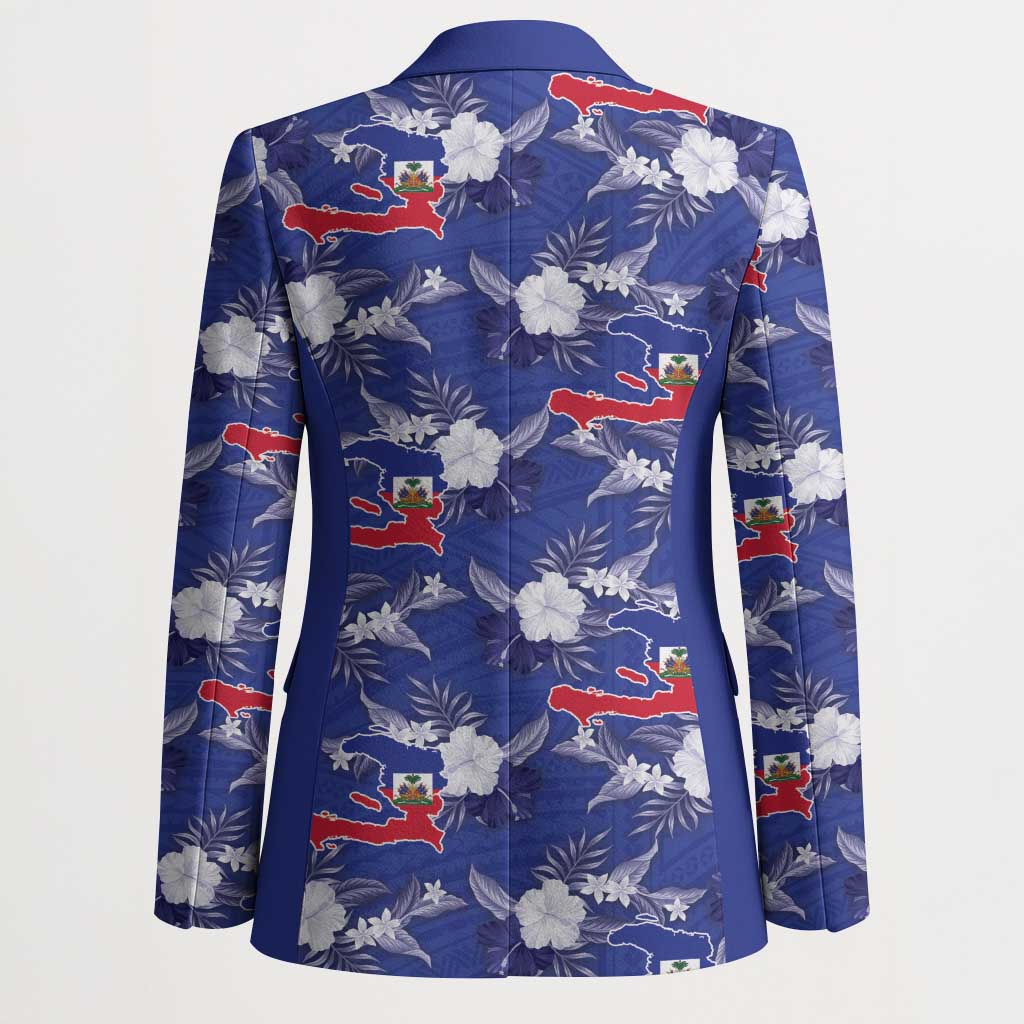 Afro-Haitians Blazer Ayiti Map and Rose Kayenn Tropical Style - Wonder Print Shop