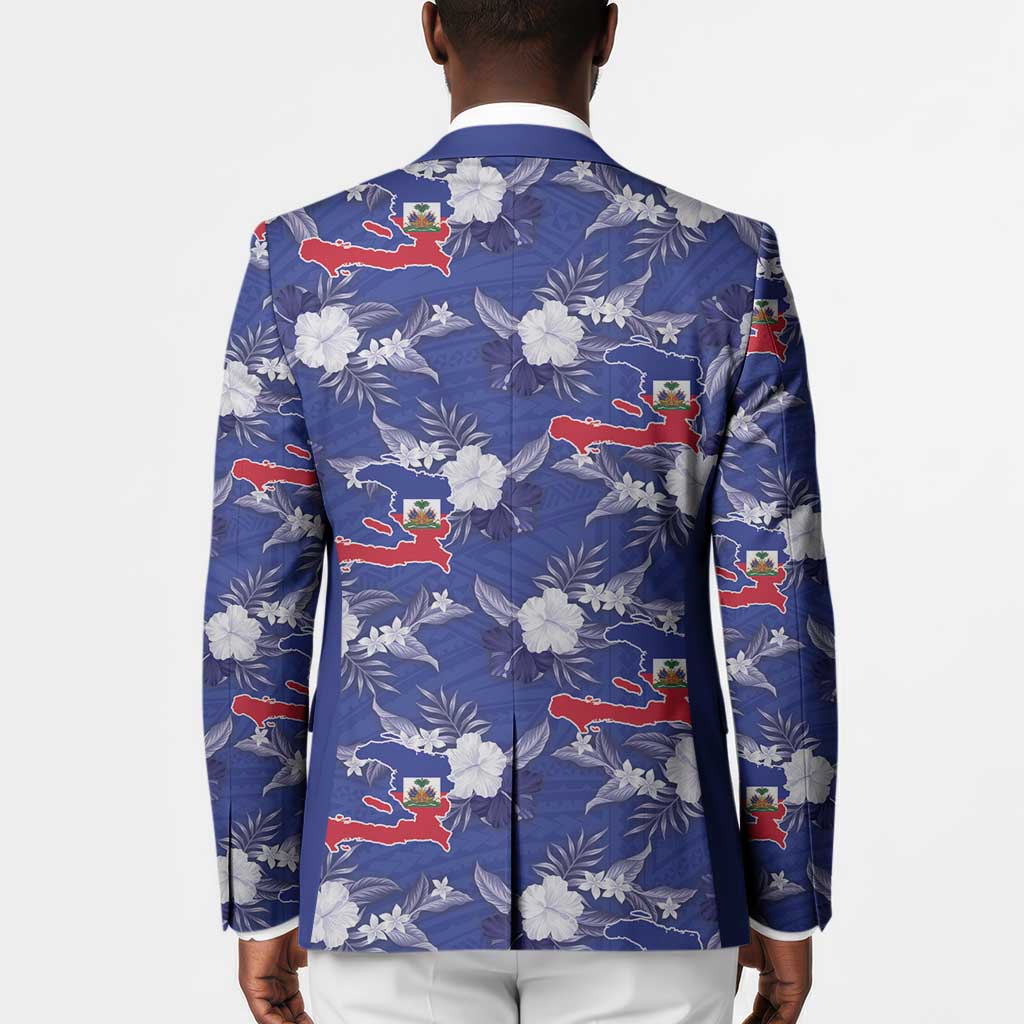 Afro-Haitians Blazer Ayiti Map and Rose Kayenn Tropical Style - Wonder Print Shop