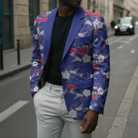 Afro-Haitians Blazer Ayiti Map and Rose Kayenn Tropical Style - Wonder Print Shop