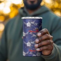Afro-Haitians 4 in 1 Can Cooler Tumbler Ayiti Map and Rose Kayenn Tropical Style - Wonder Print Shop