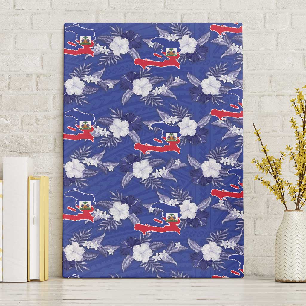 Afro-Haitians Canvas Wall Art Ayiti Map and Rose Kayenn Tropical Style - Wonder Print Shop