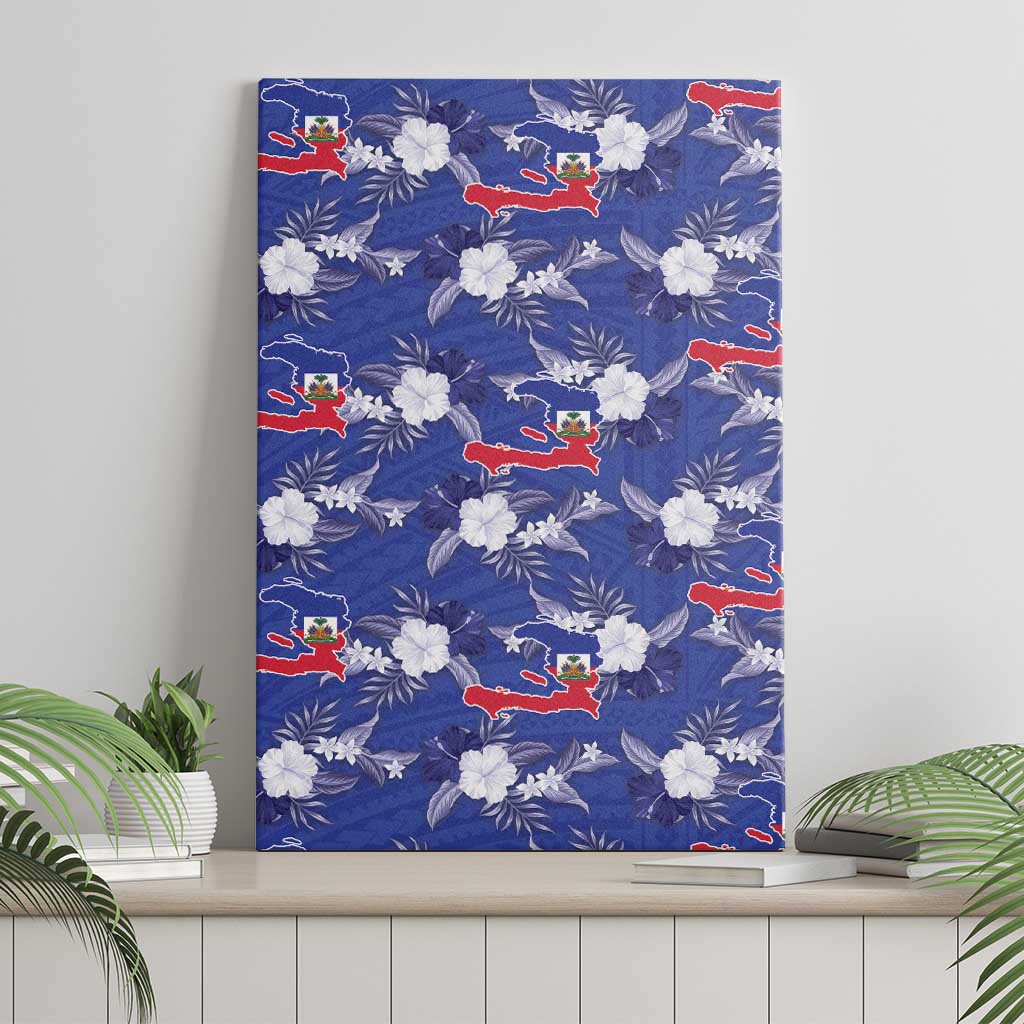 Afro-Haitians Canvas Wall Art Ayiti Map and Rose Kayenn Tropical Style - Wonder Print Shop