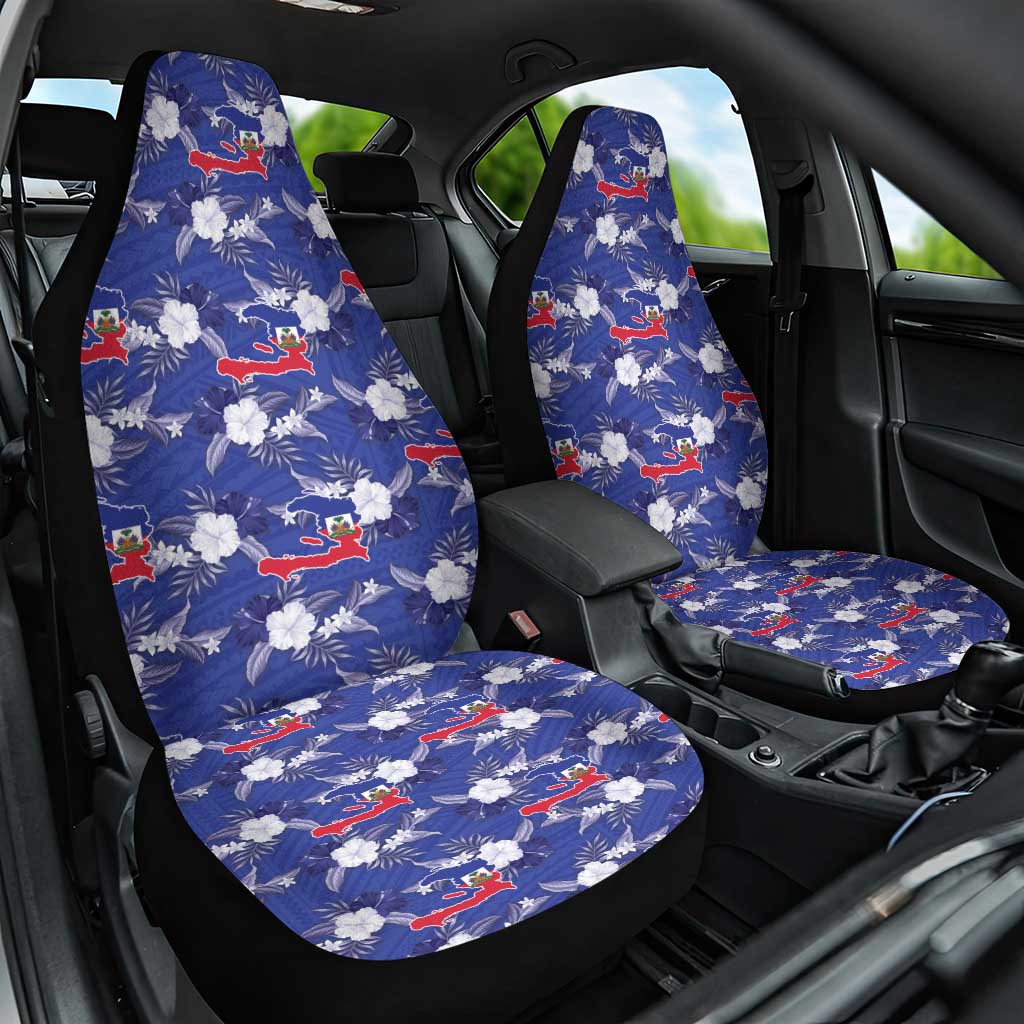 Afro-Haitians Car Seat Cover Ayiti Map and Rose Kayenn Tropical Style - Wonder Print Shop