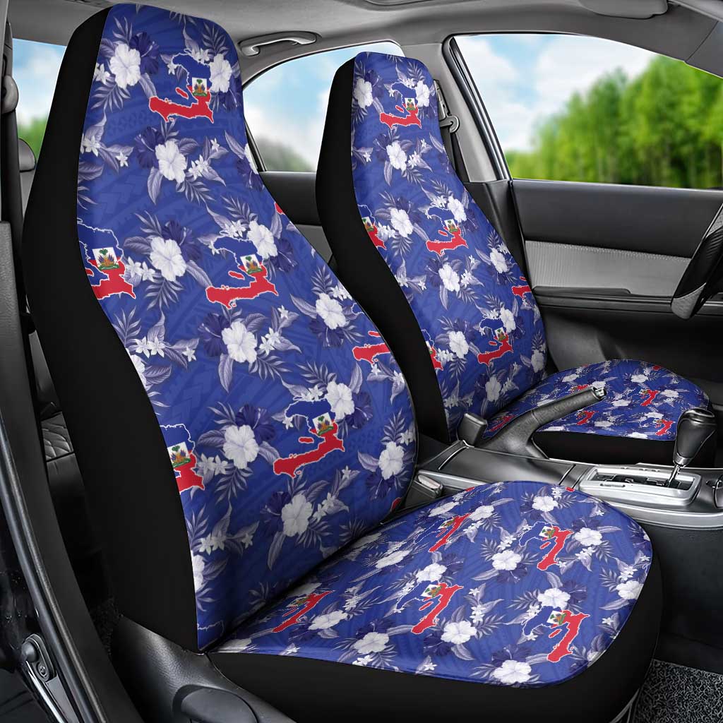 Afro-Haitians Car Seat Cover Ayiti Map and Rose Kayenn Tropical Style - Wonder Print Shop