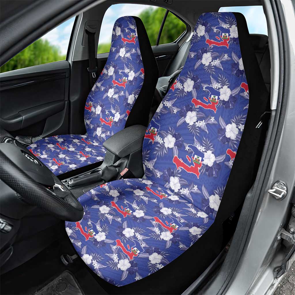 Afro-Haitians Car Seat Cover Ayiti Map and Rose Kayenn Tropical Style - Wonder Print Shop
