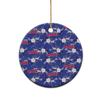 Afro-Haitians Ceramic Ornament Ayiti Map and Rose Kayenn Tropical Style - Wonder Print Shop