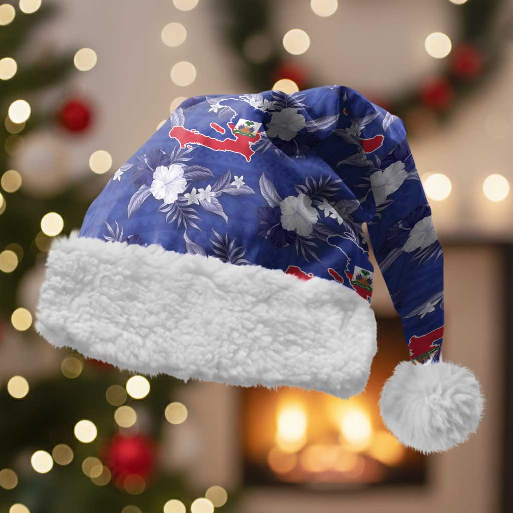 Afro-Haitians Christmas Santa Hat Ayiti Map and Rose Kayenn Tropical Style - Wonder Print Shop