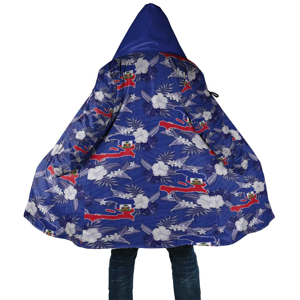 Afro-Haitians Cloak Ayiti Map and Rose Kayenn Tropical Style - Wonder Print Shop