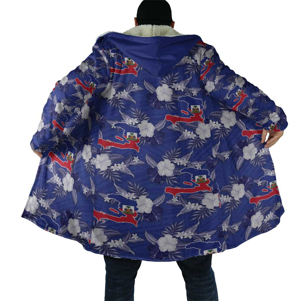 Afro-Haitians Cloak Ayiti Map and Rose Kayenn Tropical Style - Wonder Print Shop
