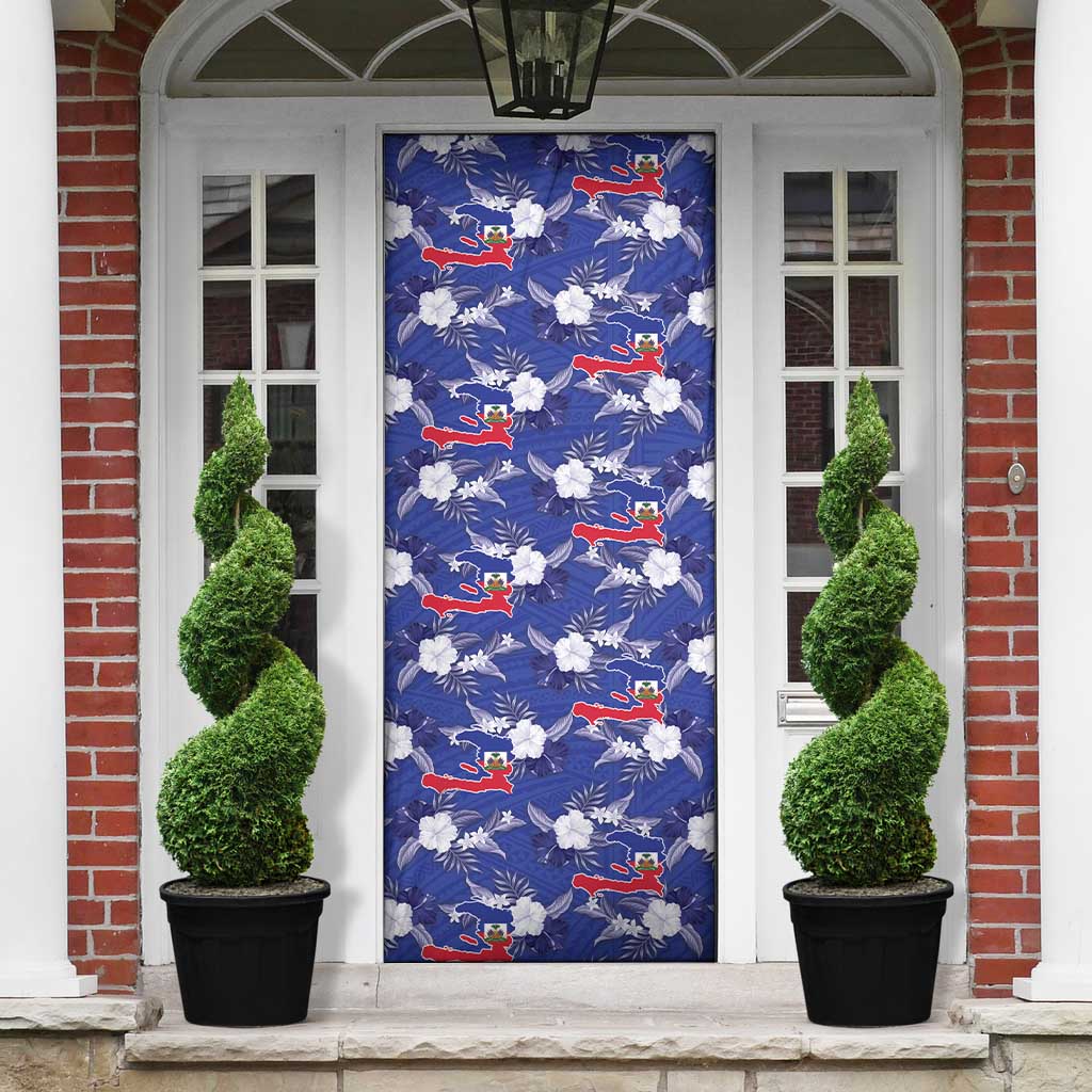 Afro-Haitians Door Cover Ayiti Map and Rose Kayenn Tropical Style - Wonder Print Shop