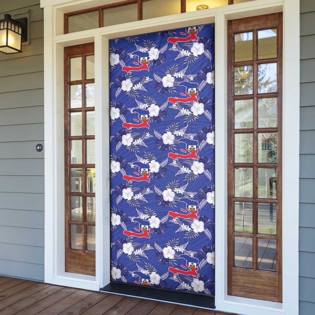 Afro-Haitians Door Cover Ayiti Map and Rose Kayenn Tropical Style - Wonder Print Shop