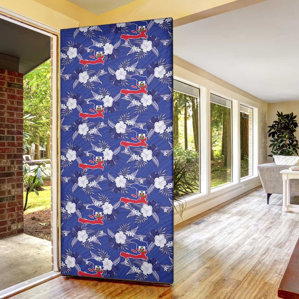 Afro-Haitians Door Cover Ayiti Map and Rose Kayenn Tropical Style - Wonder Print Shop