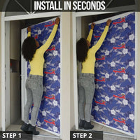 Afro-Haitians Door Cover Ayiti Map and Rose Kayenn Tropical Style - Wonder Print Shop