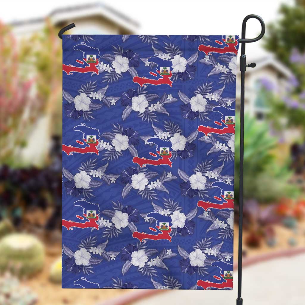 Afro-Haitians Garden Flag Ayiti Map and Rose Kayenn Tropical Style - Wonder Print Shop