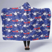 Afro-Haitians Hooded Blanket Ayiti Map and Rose Kayenn Tropical Style - Wonder Print Shop
