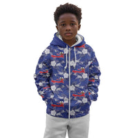 Afro-Haitians Kid Hoodie Ayiti Map and Rose Kayenn Tropical Style - Wonder Print Shop