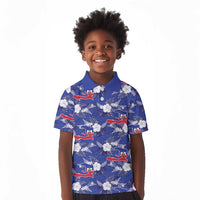 Afro-Haitians Kid Polo Shirt Ayiti Map and Rose Kayenn Tropical Style LT14