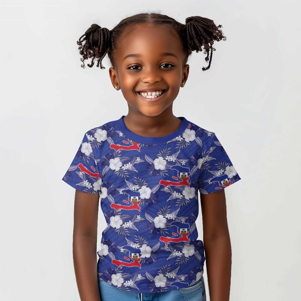 Afro-Haitians Kid T shirt Ayiti Map and Rose Kayenn Tropical Style LT14