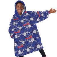 Afro-Haitians Kid Wearable Blanket Hoodie Ayiti Map and Rose Kayenn Tropical Style - Wonder Print Shop