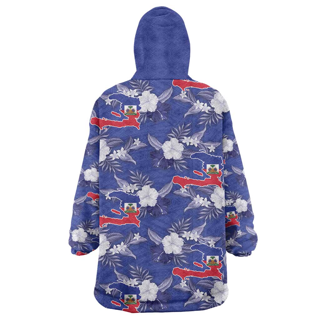 Afro-Haitians Kid Wearable Blanket Hoodie Ayiti Map and Rose Kayenn Tropical Style - Wonder Print Shop