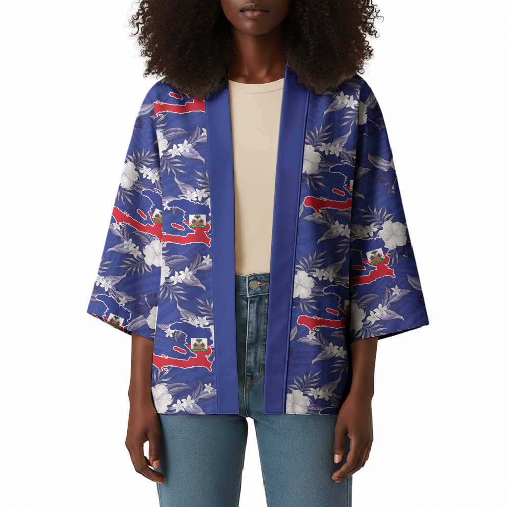 Afro-Haitians Kimono Ayiti Map and Rose Kayenn Tropical Style - Wonder Print Shop