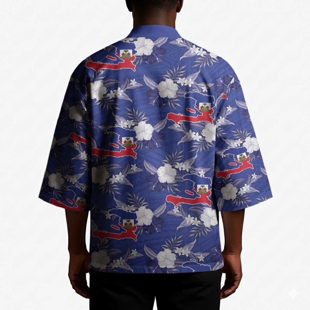 Afro-Haitians Kimono Ayiti Map and Rose Kayenn Tropical Style - Wonder Print Shop