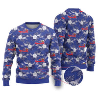 Afro-Haitians Ugly Christmas Sweater Ayiti Map and Rose Kayenn Tropical Style - Wonder Print Shop