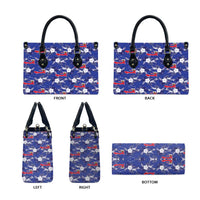 Afro-Haitians Leather Bag Ayiti Map and Rose Kayenn Tropical Style - Wonder Print Shop