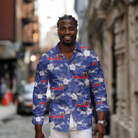 Afro-Haitians Long Sleeve Button Shirt Ayiti Map and Rose Kayenn Tropical Style - Wonder Print Shop