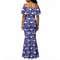 Afro-Haitians Mermaid Dress Ayiti Map and Rose Kayenn Tropical Style LT14